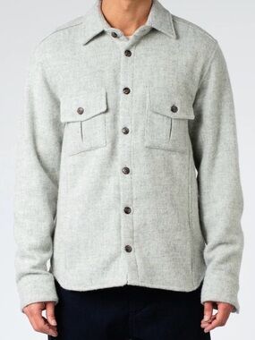 Peregrine Jacket Men's XL Dexter Overshirt Gray Wool Button-Front Shacket